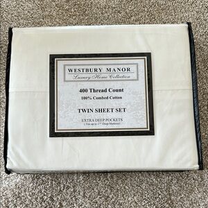 Cream Twin Sheet Set